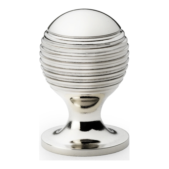 AW832-25-PN • 25mm • Polished Nickel • Alexander & Wilks Caesar Cupboard Knob on Round Rose